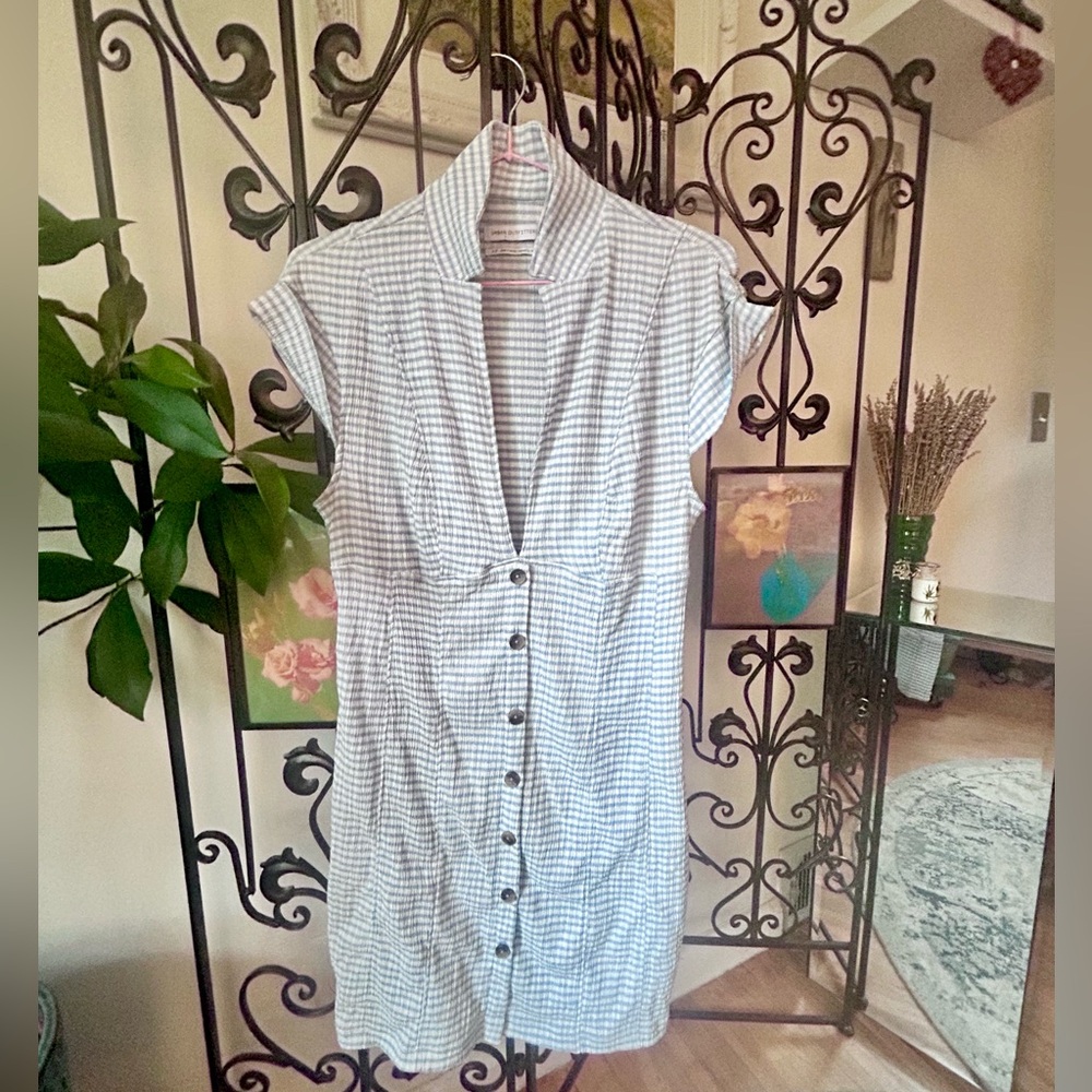 Urban Outfitters Blue and White Checkered Dress